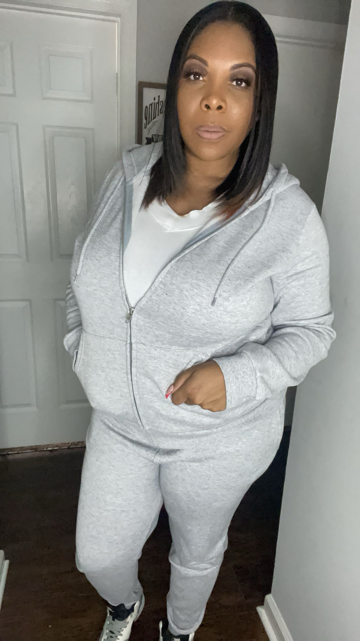 Gray Jogging Suit